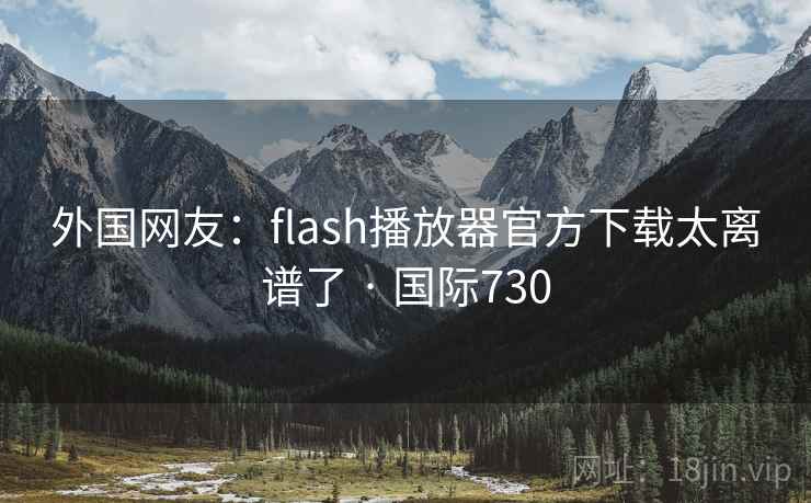 外国网友：flash播放器官方下载太离谱了 · 国际730